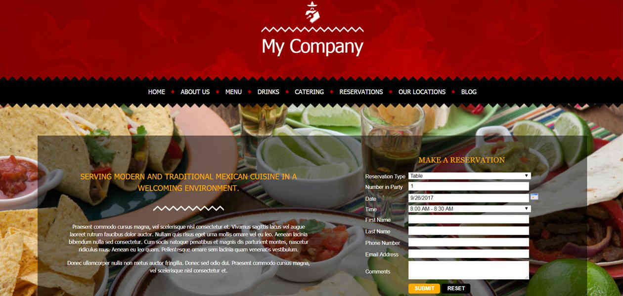 Food Delivery Website Design Template