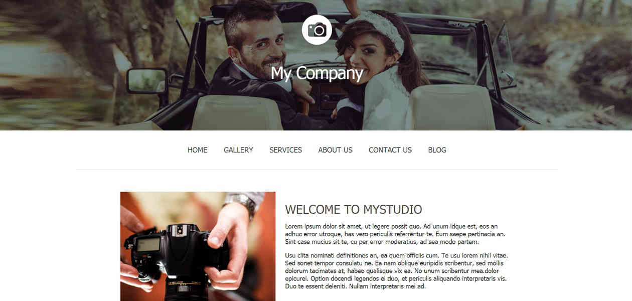 Photography Website Design Template